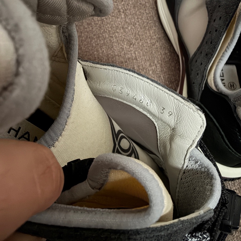 CHANEL Black and Gray Sneakers - Picture 8 of 8